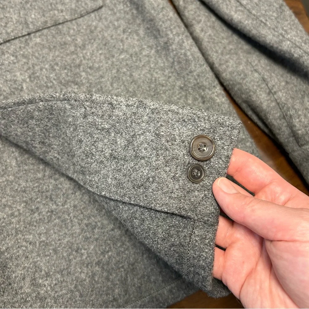 Jil Sander classic wool shirt jacket in gray Women’s Size 34 or US Small - Picture 6 of 12